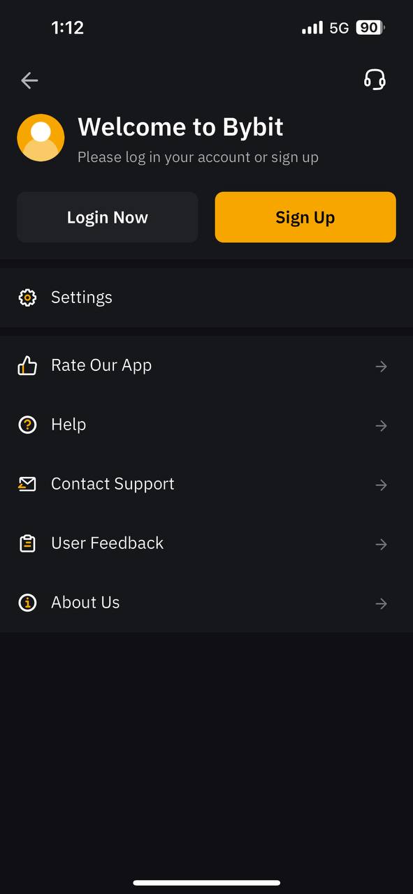 바이비트가입하기-bybit 앱에서 로그인하기 화면
